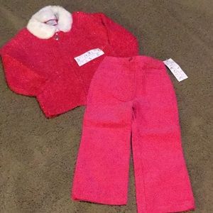 NWTs 2 pc “ Just Friends” sparkle sweater & pants sz 3T